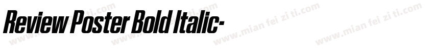 Review Poster Bold Italic字体转换